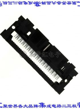 2-111446-1 矩形连接器30POS插头2排2.54mm公引脚黑色IDC镀金自由