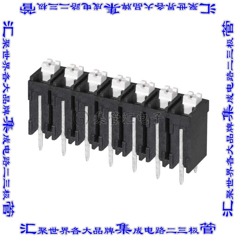 TBLH10V-500-07BK 线对板连接器7POS接线端子5mm通孔垂直带板