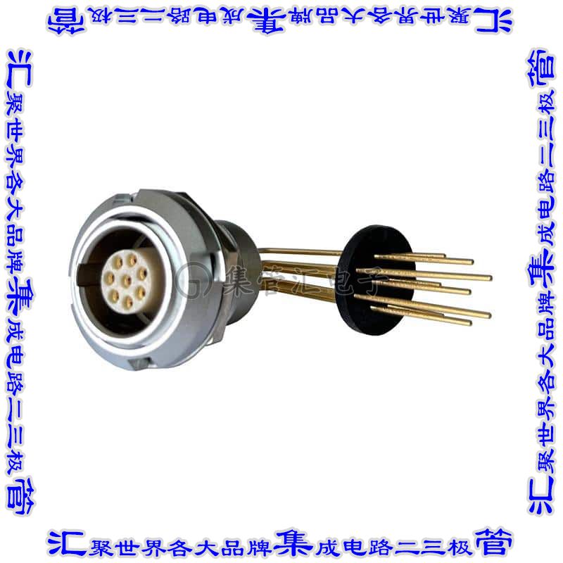 MMI-M1RSG08PR 圆形连接器8POS插座母插口焊接镀金面板安装通孔直