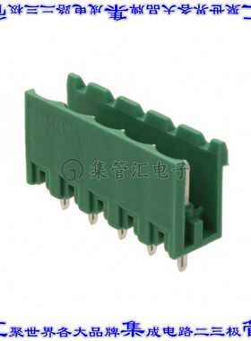 1753495 端子块连接器5POS接头公引脚带罩5mm绿色垂直通孔