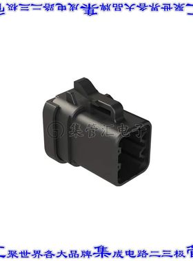 ATP06-6S-EC01BK 矩形连接器外壳6POS插头3排母形插口黑色自由悬