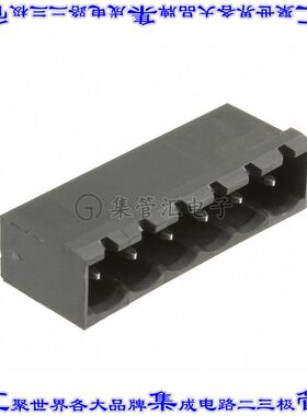 5452157 端子块连接器6POS接头公引脚带罩5.08mm黑色垂直通孔