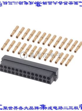 M80-8882605 矩形连接器26POS插座2排2mm母插口黑色压接镀金自由