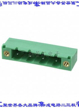 1806245 端子块连接器4POS接头公引脚带罩7.62mm绿色90DEG通孔