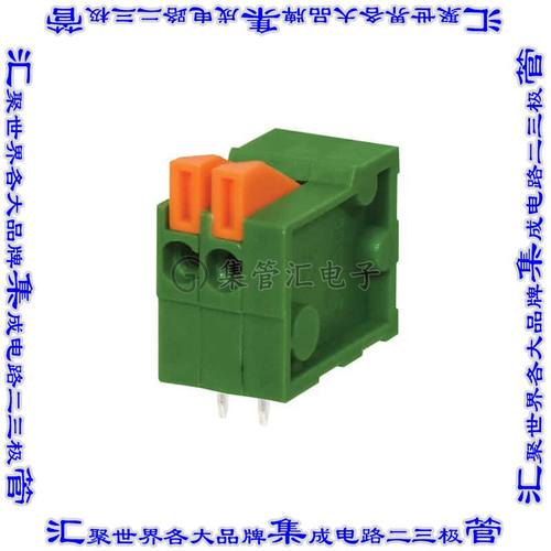 TBL003-254-02GR-2OR 线对板连接器2POS接线端子2.54mm通孔水平带