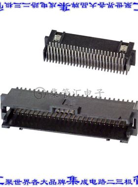 5-104069-2 针座连接器50POS接头2排1.27mm公形插针通孔直角镀金