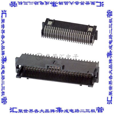 5-104069-2 针座连接器50POS接头2排1.27mm公形插针通孔直角镀金