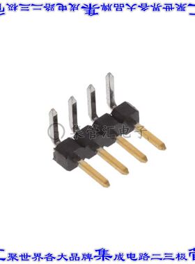 2842115-4 针座连接器4POS分离式2mm公形插针通孔直角镀金