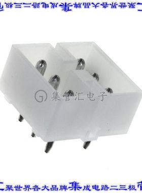 350425-1 针座连接器6POS接头2排5.08mm公形插针通孔直针锡