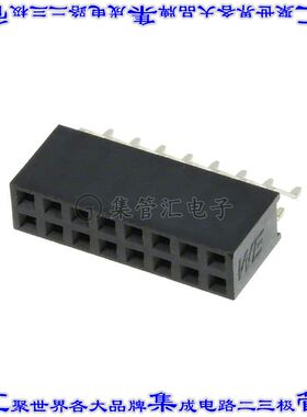 610116249221 针座连接器16POS插座2排2.54mm叉状表贴SMD镀金
