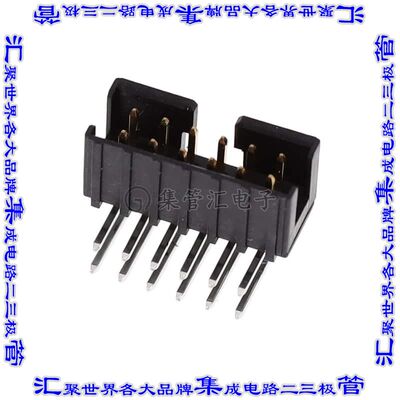 1-2842168-2 针座连接器12POS接头2排2mm公形插针通孔直角镀金
