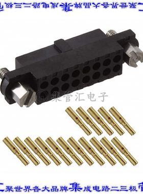 M80-4601605 矩形连接器16POS插座2排2mm母插口黑色压接镀金自由