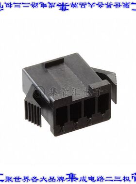 SMP-04V-BC 矩形连接器外壳4POS插头2.5mm母形插口黑色面板安装