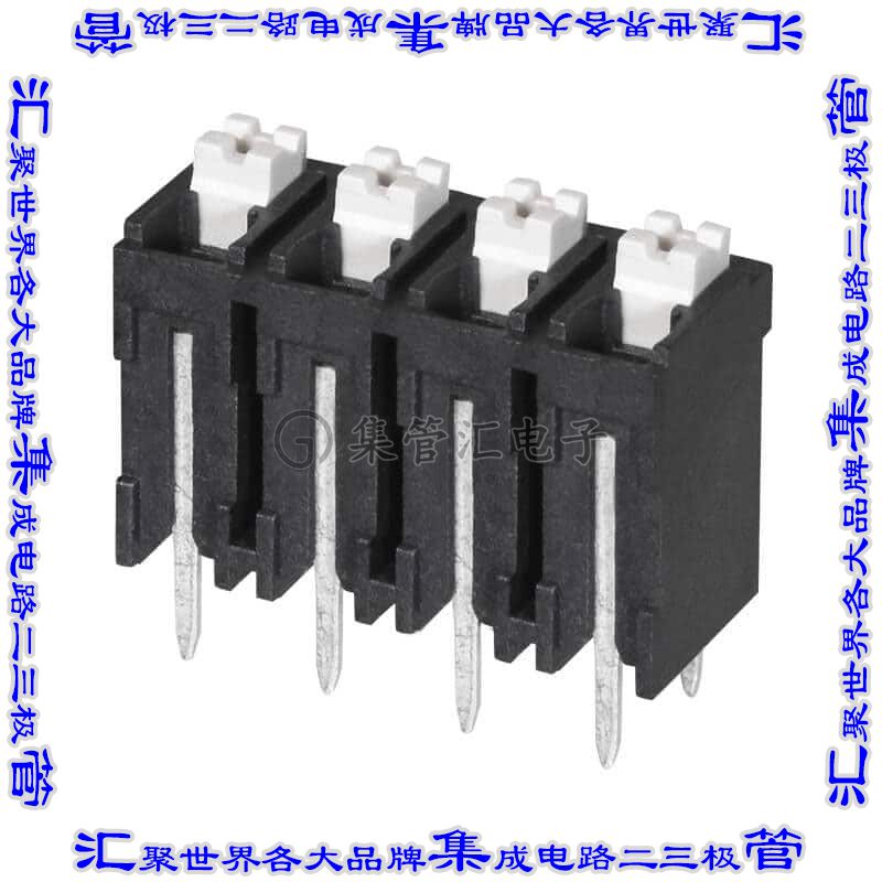 TBLH10V-500-04BK 线对板连接器4POS接线端子5mm通孔垂直带板