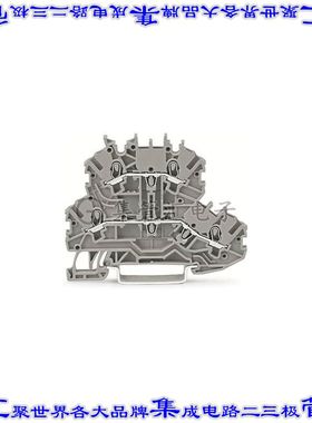 2000-2202 端子块连接器4POS馈通式2排3.5mm灰色16-24AWG