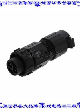 PWMU-04BFMB-TL7001 圆形连接器4(2+2电源)插头公引脚螺钉自由悬