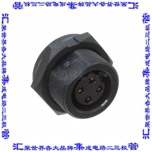 ACB-04PMFS-SC7001 圆形连接器4POS插座母插口焊杯镀金面板安装