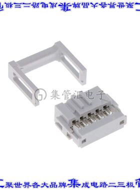 71600-210LF 矩形连接器10POS插座2排2.54mm母插口灰色IDC镀金自