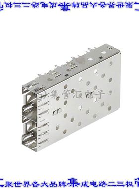 1761014-3 插拔式连接器机架成组(1 x 2)SFP通孔直角压配