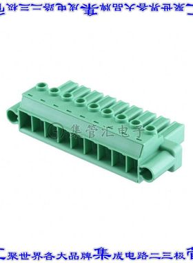 1777901 端子块连接器9POS插头母插口7.62mm绿色自由悬挂