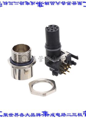 MSAS-08PFFR-SH7003 圆形连接器8POS插座母插口焊接镀金面板安装