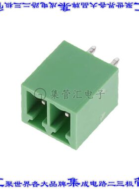 395016002 0395016002端子块连接器2POS接头公引脚带罩3.5mm绿色