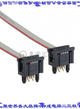 490107670412S 连接器4POS带状缆线2排1.27mm通孔IDC28AWG黑色