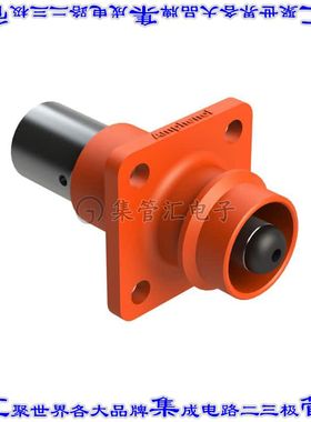 ATHP041P08NN-35-ORG 矩形连接器1POS插座公引脚橙色银面板安装