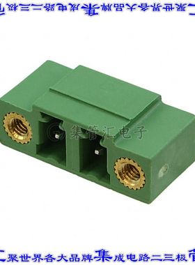 1847466 端子块连接器2POS接头公引脚带罩5.08mm绿色90DEG通孔