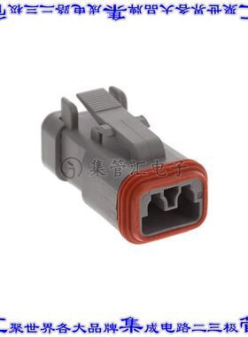 DT06-2S-EP04 矩形连接器外壳2POS插头5.46mm母形插口灰色自由悬