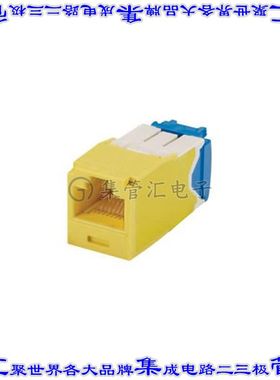 CJ6X88TGYL-24 接插件连接器MINI-COM MODULE, CAT 6A, UTP, 8