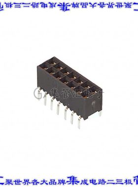 534267-1 针座连接器14POS插座2排2.54mm母形插口通孔直针镀金