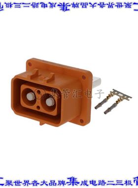 ELRA2W03 矩形连接器2POS插座16mm公引脚橙色螺钉面板安装
