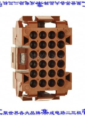 207304-1 矩形连接器外壳24POS插头4排5mm母形插口黑色自由悬挂