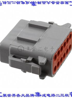 DTM06-12SA 矩形连接器外壳12POS插头2排母形插口灰色自由悬挂