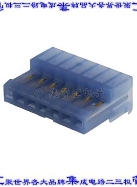 3-641239-7 矩形连接器7POS插座2.54mm母插口蓝色IDC镀金自由悬挂
