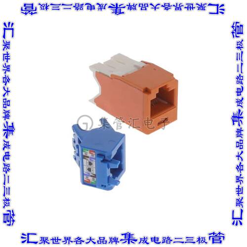 CJUD6X88TGOR 接插件连接器CAT6A UP/DOWN 45 DEGREE TG WIREC