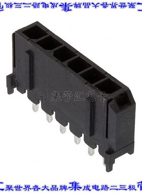 66200611122 针座连接器6POS接头3mm公形插针通孔直针锡