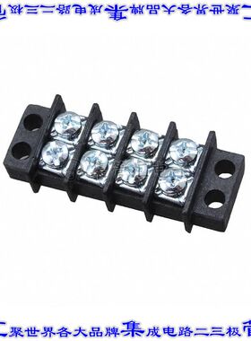 1504W 端子块连接器4电路隔板接线座2排9.53mm螺钉带紧固板