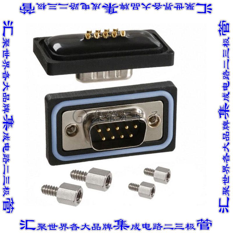 A-DS 09 LL-WP 连接器9POS插头公引脚2排D-Sub面板安装