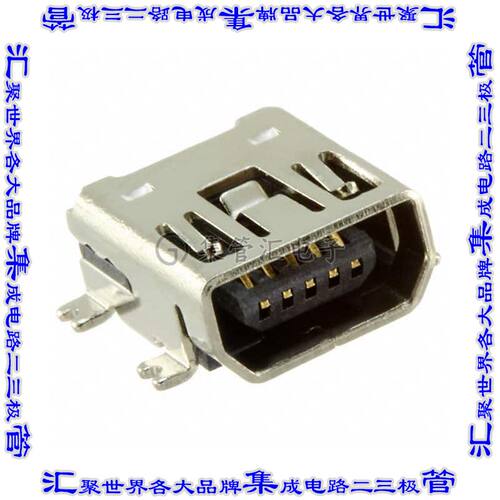 MUSB-05-F-AB-SM-A 连接器USB-miniAB插座5POS USB 2.0表面贴装直