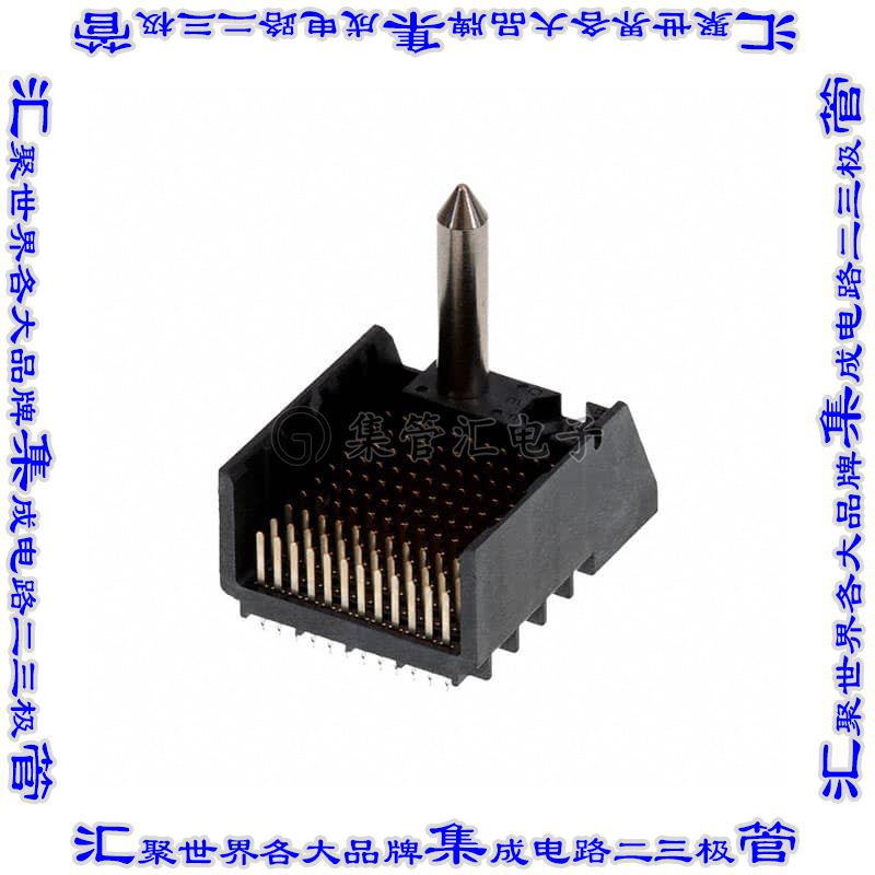 2007809-1 背板连接器120POS接头公引脚12排1.91mm通孔黑色