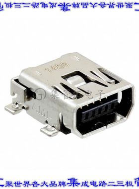 1734328-2 连接器USB-miniAB插座5POS USB 2.0表面贴装直角