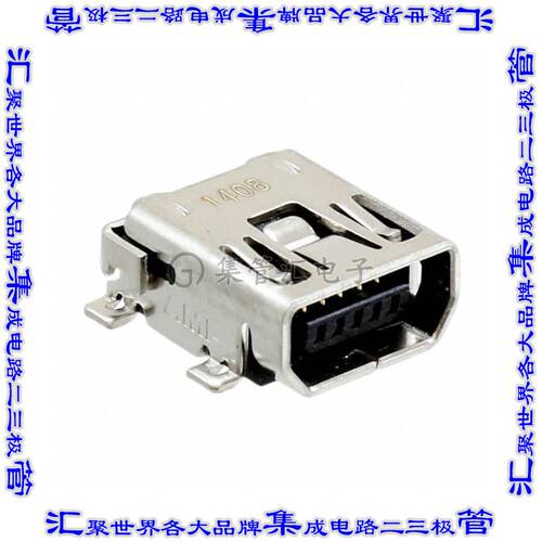1734328-2 连接器USB-miniAB插座5POS USB 2.0表面贴装直角