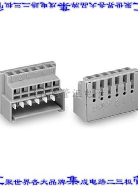 730-116 矩形连接器6POS插头公引脚橙色IDC锡自由悬挂