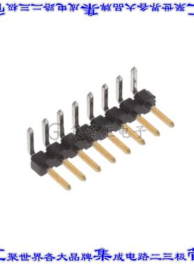 2842122-8 针座连接器8POS分离式2mm公形插针通孔直角镀金