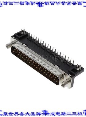 D37P13A6GV00LF 连接器37POS插头公引脚2排D-Sub通孔直角