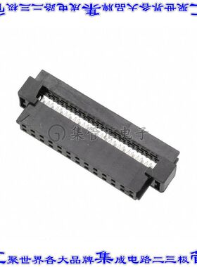 875682663 0875682663矩形连接器26POS插座2排2mm母插口黑色IDC镀