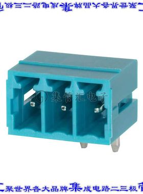 TBP03R1-350-02BE 端子块连接器2POS接头公引脚带罩3.5mm蓝色90DE