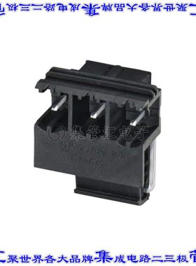 2199663 端子块连接器3POS接头公引脚带罩7.25mm黑色90DEG通孔